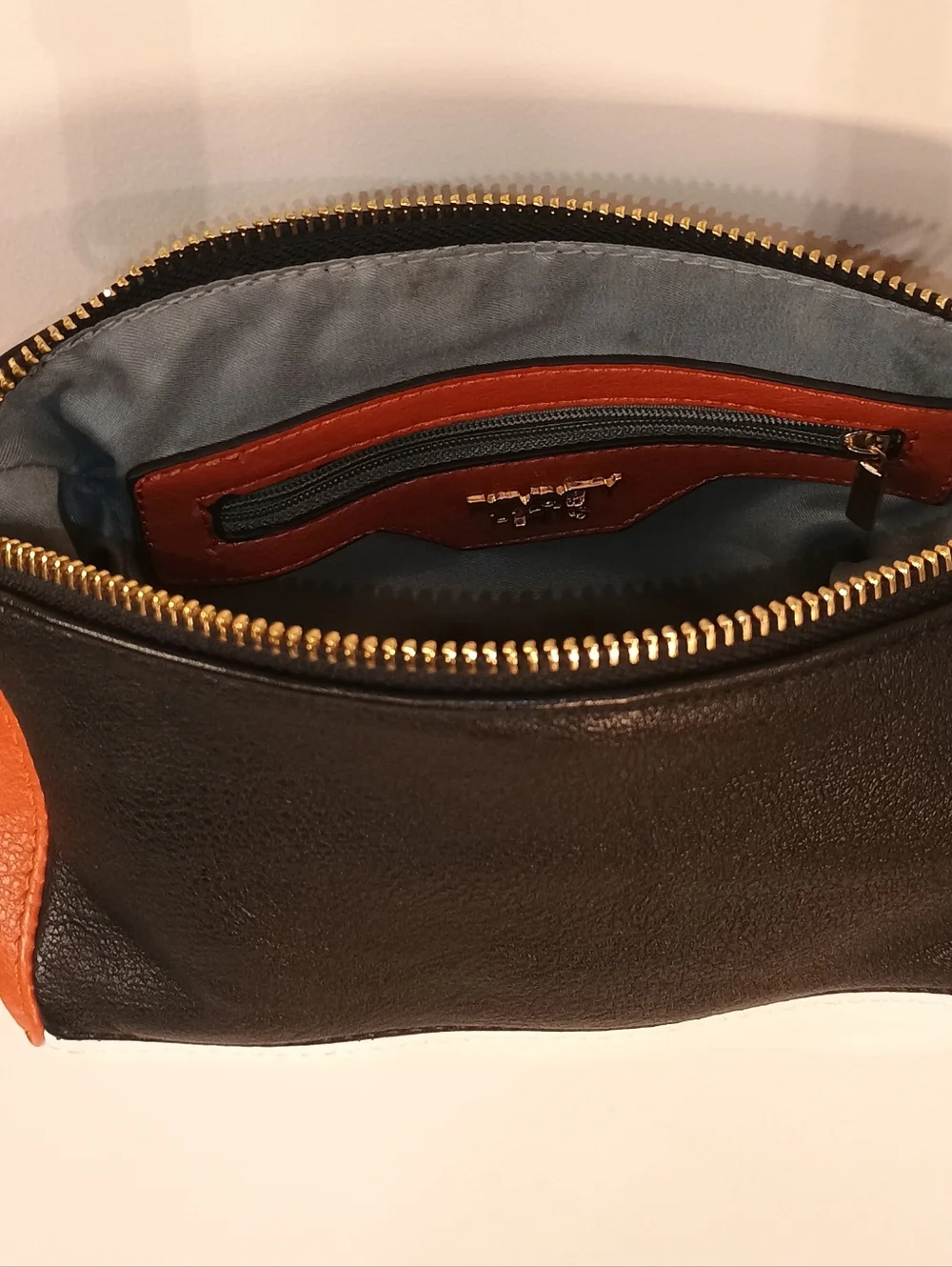 Poverty Flats Y2K Style Color Block White & Brown Mini Crossbody Bag - Picture 2 of 7